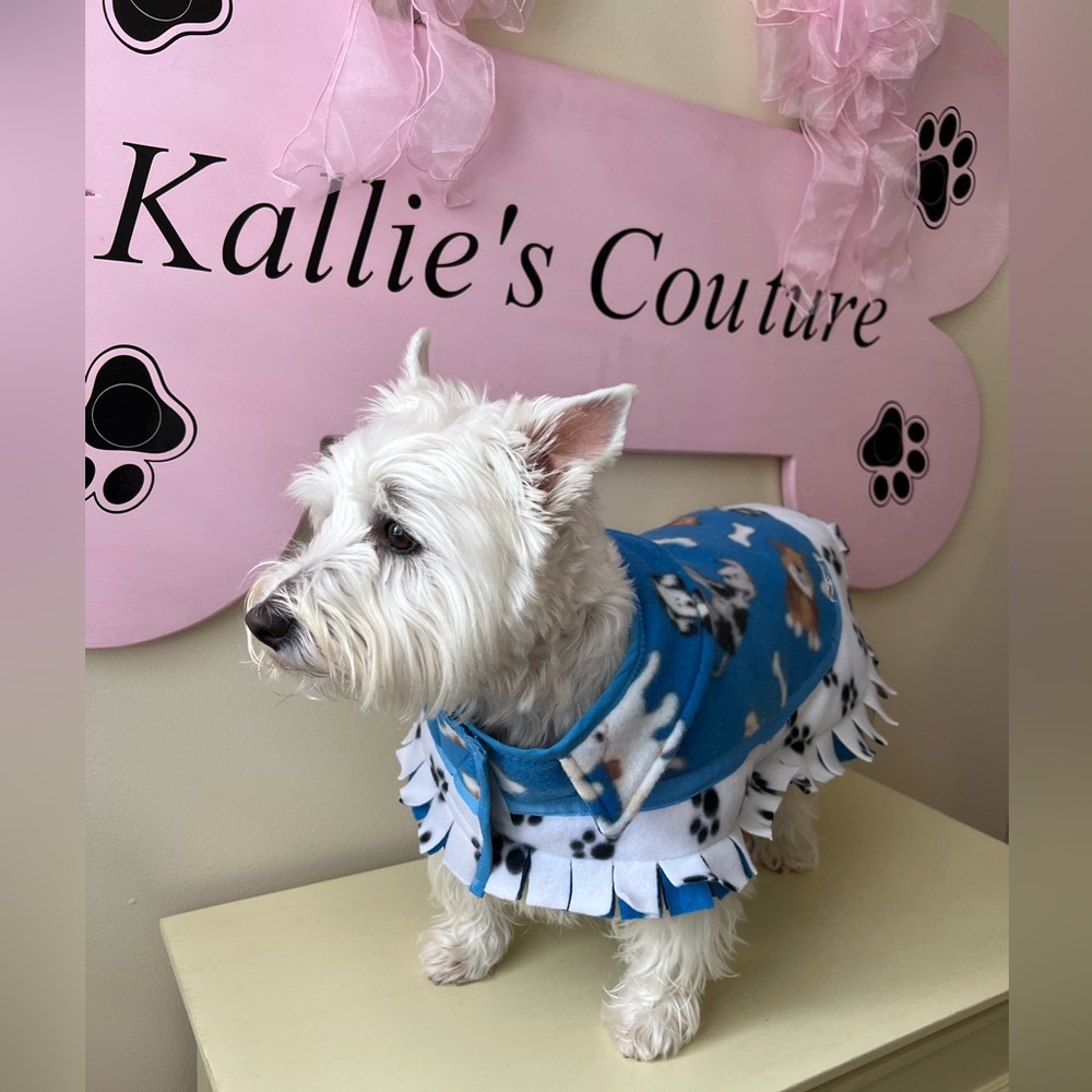 Handmade Designer Fleece Jacket with Collar. - Picture 3 of 10